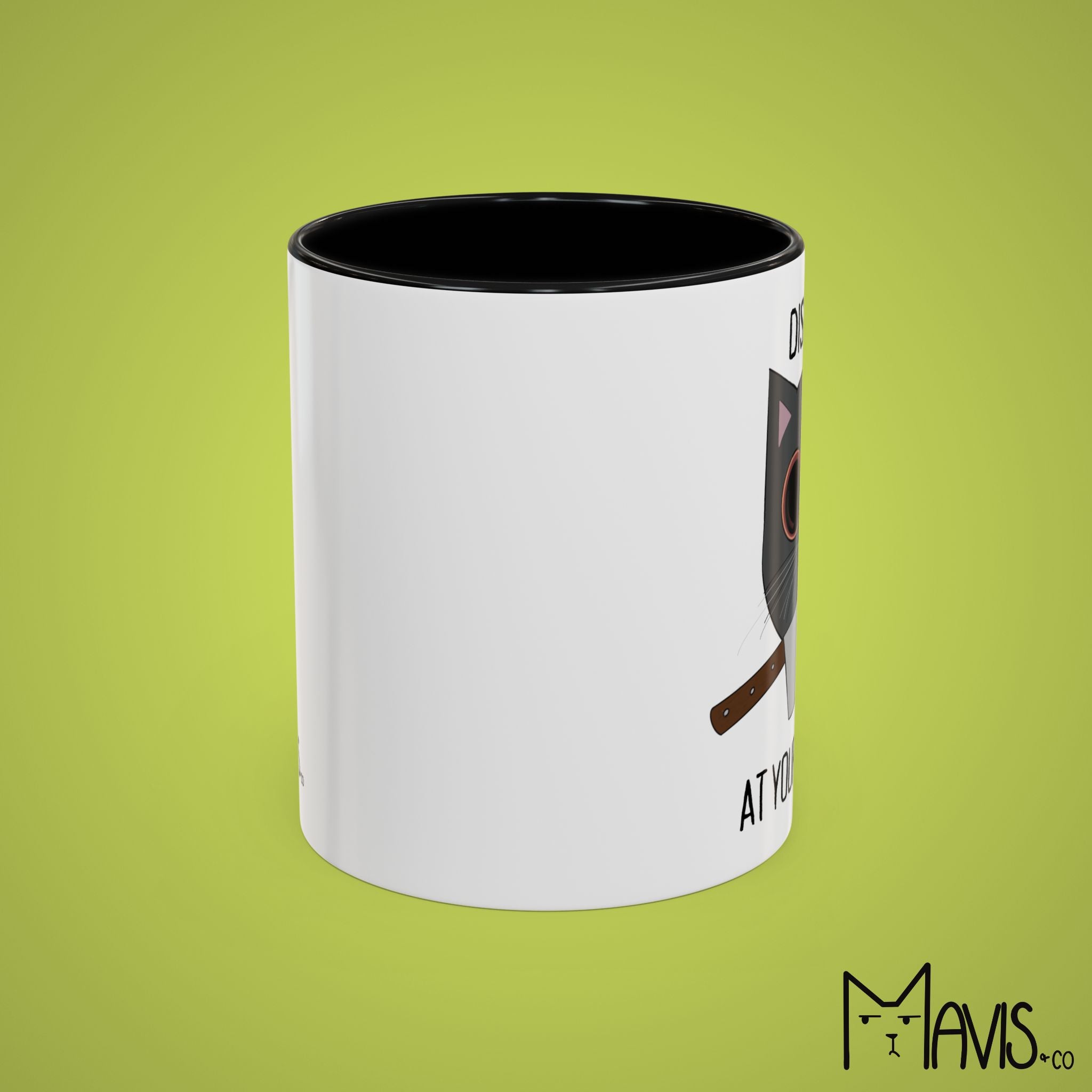 Disturb At Your Own Risk, Cat Knife Mug (11oz, 15oz)