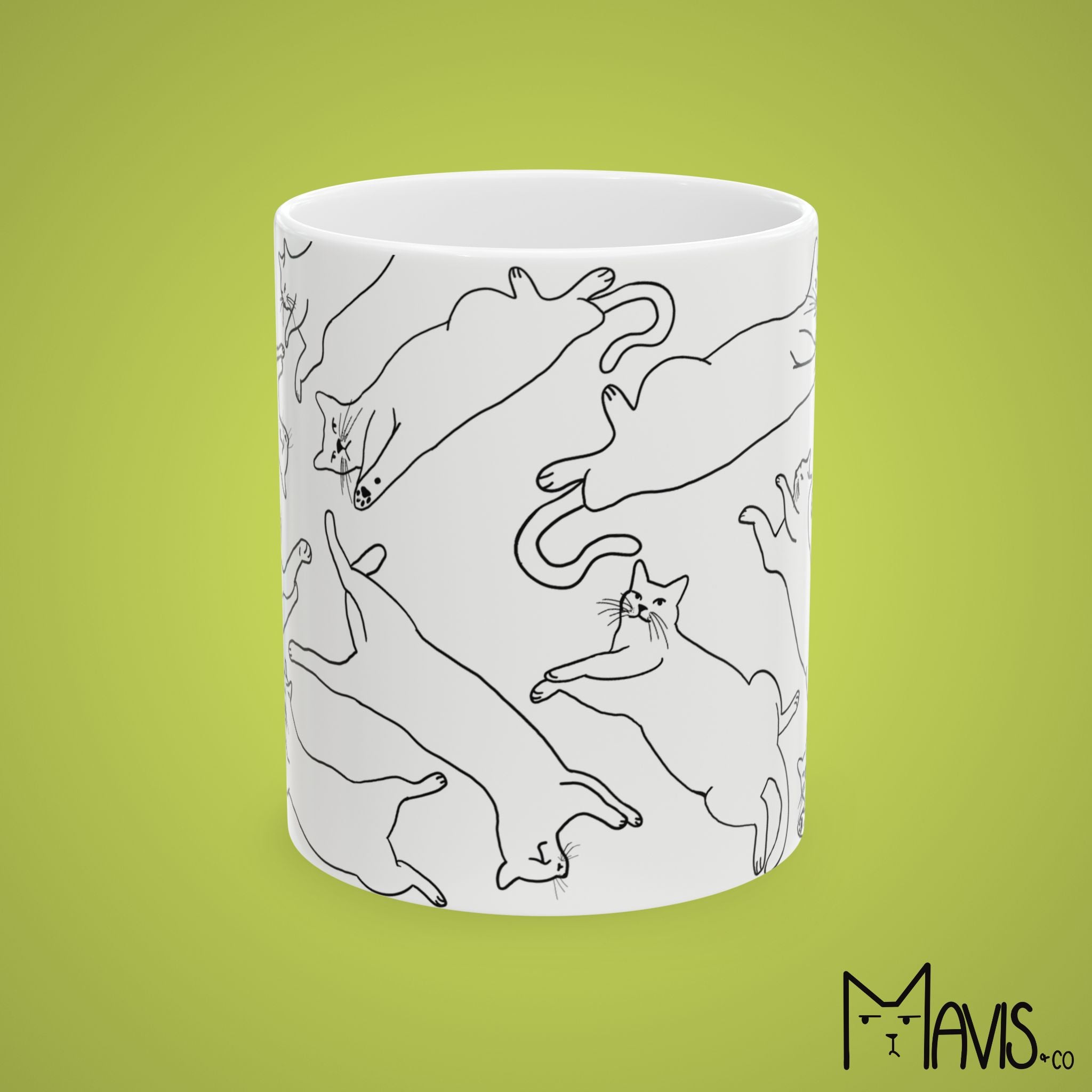 Big Stretch Cat Mug (11oz,15oz)