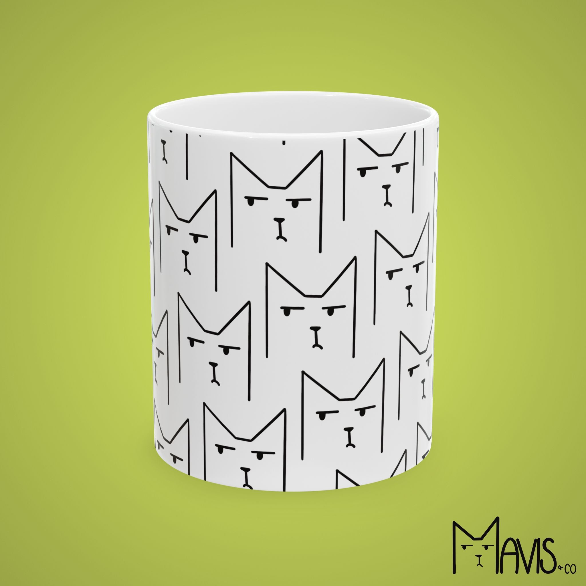 Grumpy Mavis Pattern Mug (11oz,15oz)