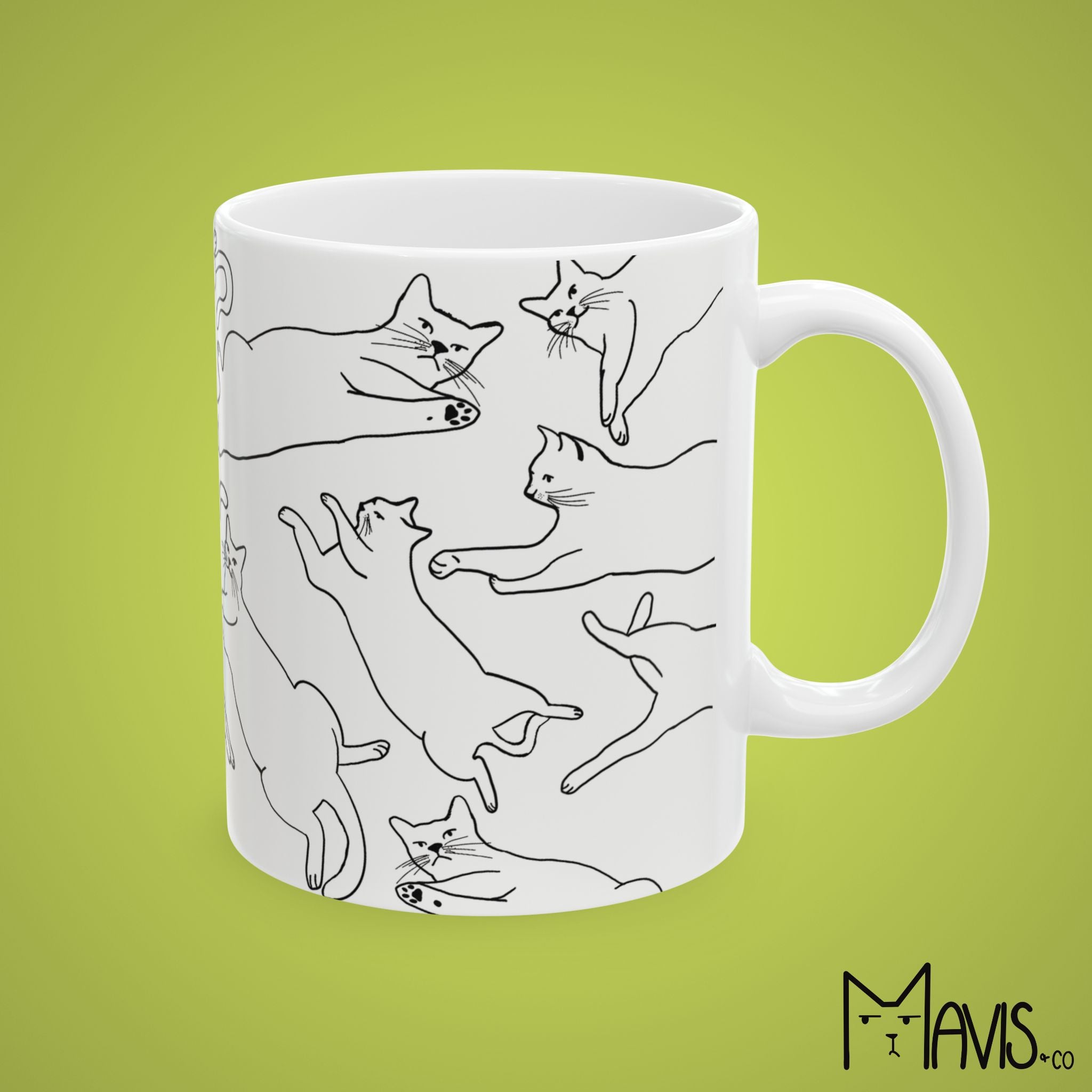 Big Stretch Cat Mug (11oz,15oz)