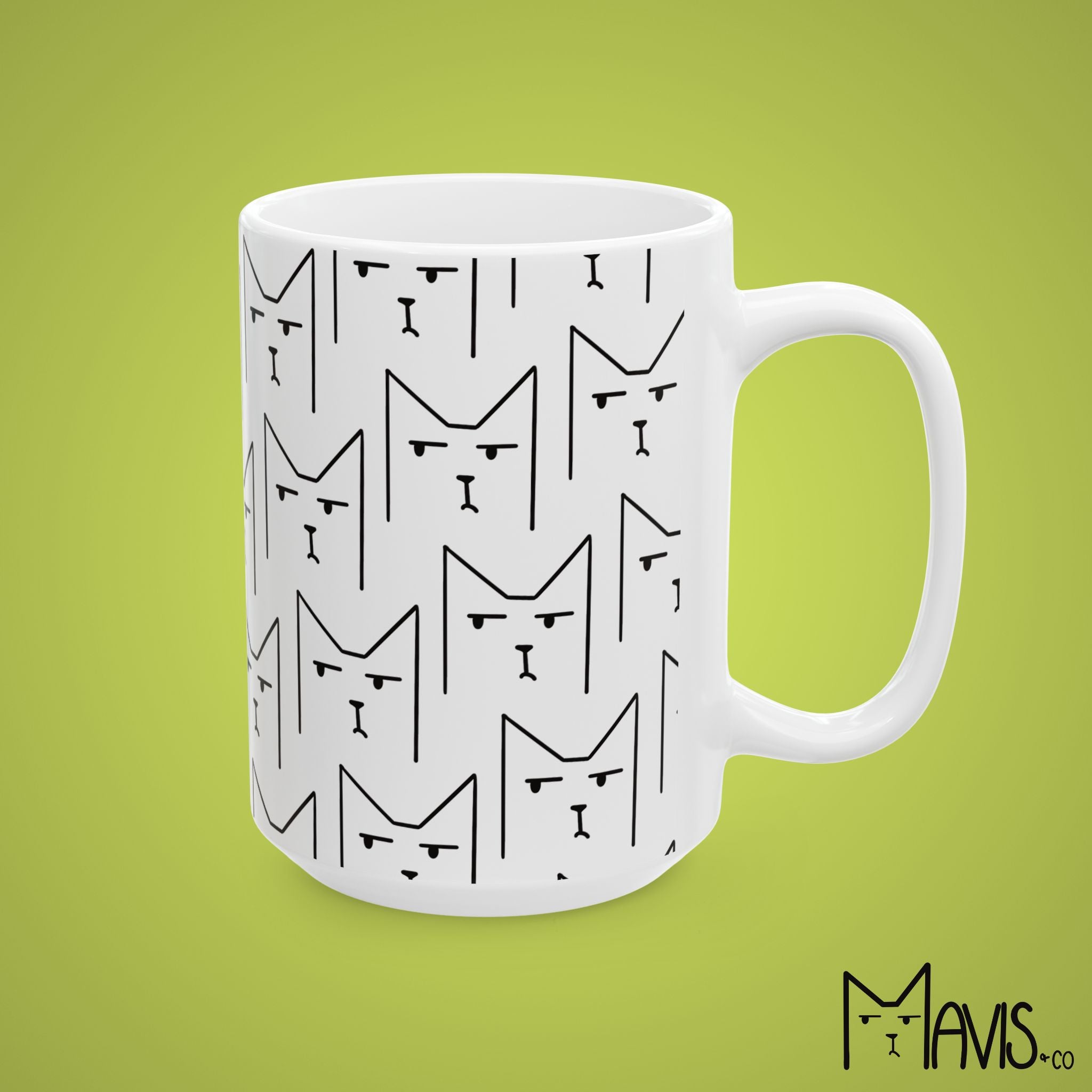 Grumpy Mavis Pattern Mug (11oz,15oz)