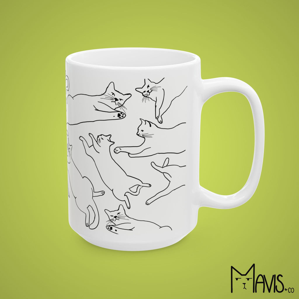 Big Stretch Cat Mug (11oz,15oz)