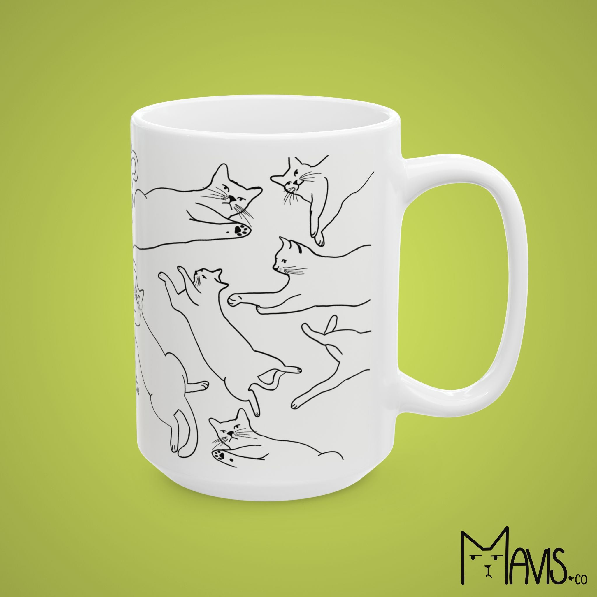 Big Stretch Cat Mug (11oz,15oz)