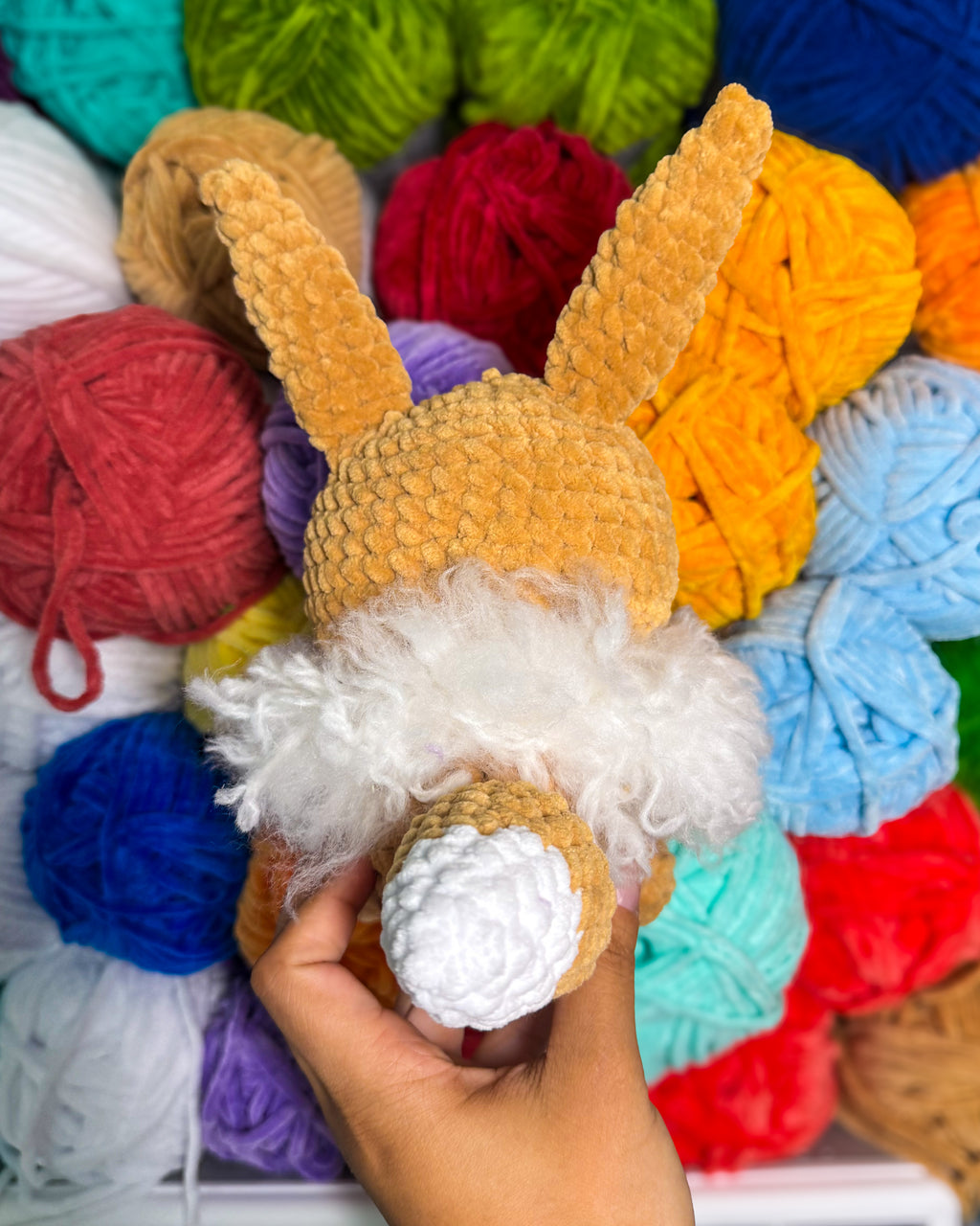 Fluffy Brown and White Fox Friend- Handmade Crochet Plush