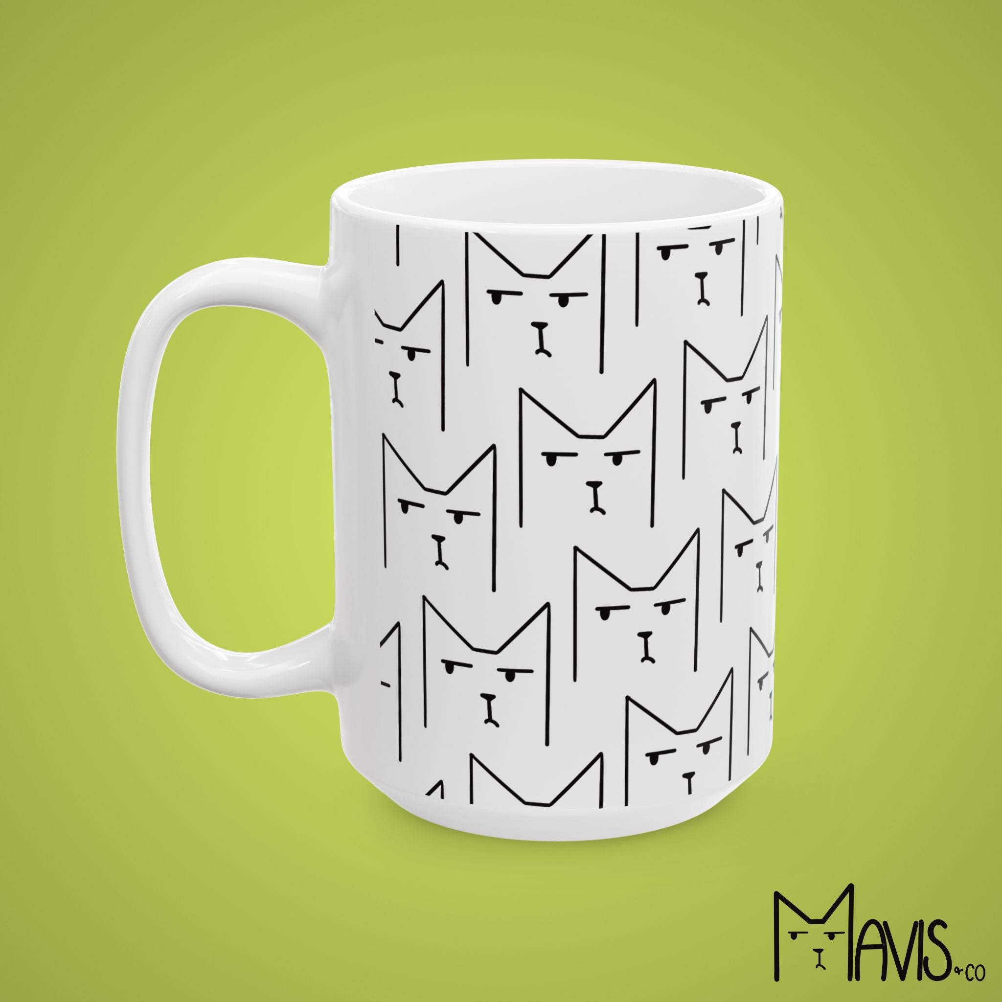 Grumpy Mavis Pattern Mug (11oz,15oz)