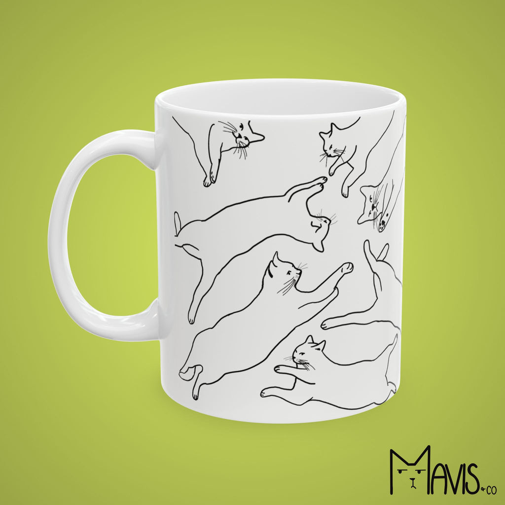 Big Stretch Cat Mug (11oz,15oz)