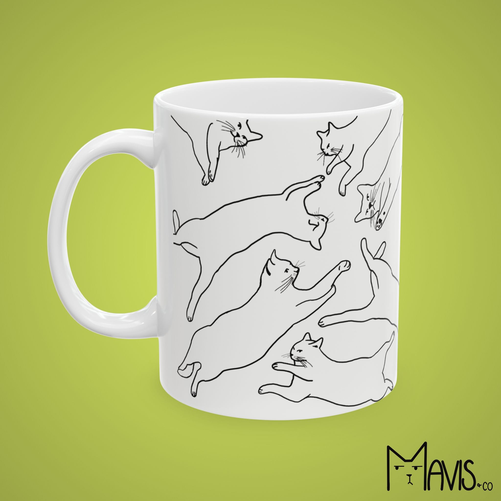 Big Stretch Cat Mug (11oz,15oz)