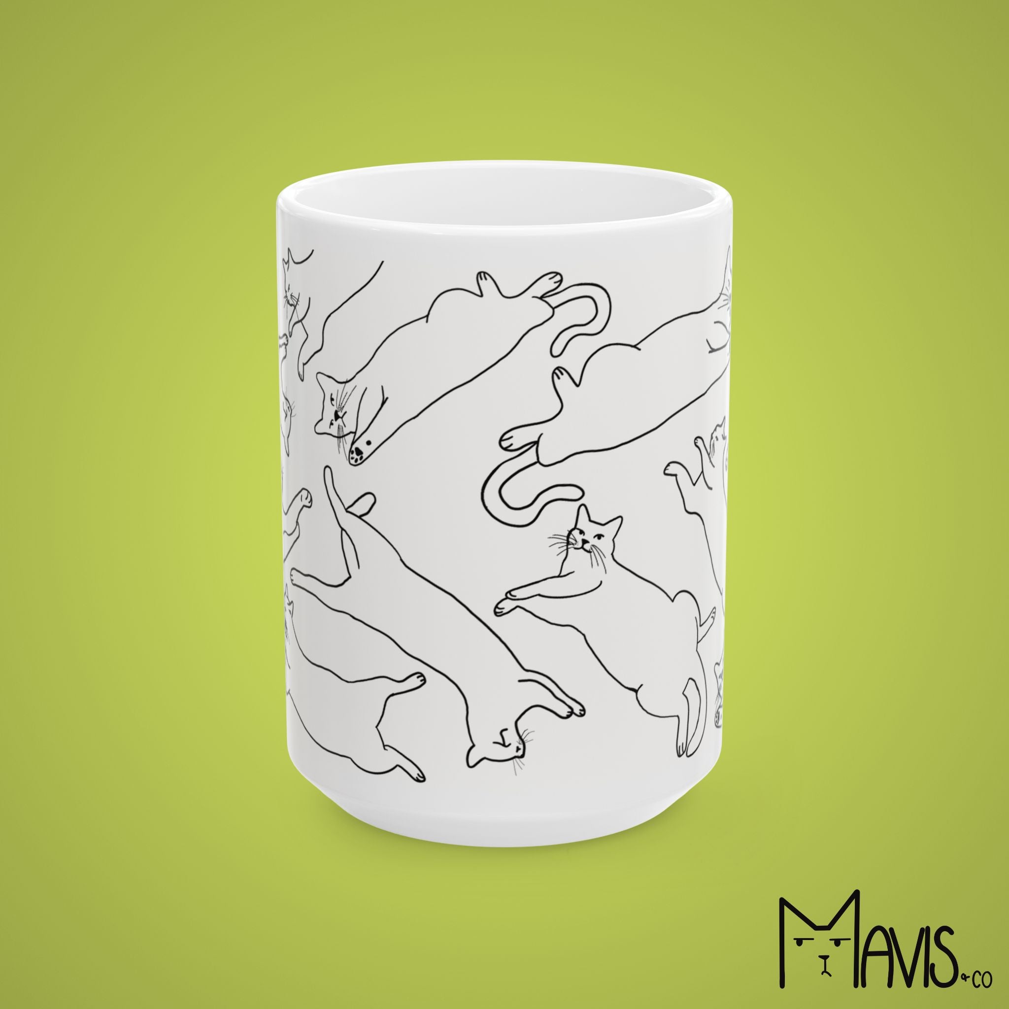 Big Stretch Cat Mug (11oz,15oz)