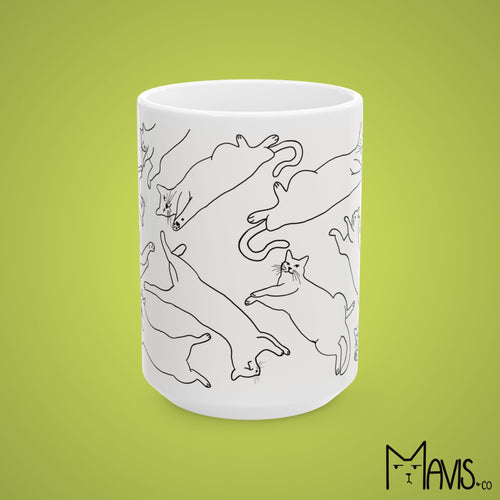 Big Stretch Cat Mug (11oz,15oz)