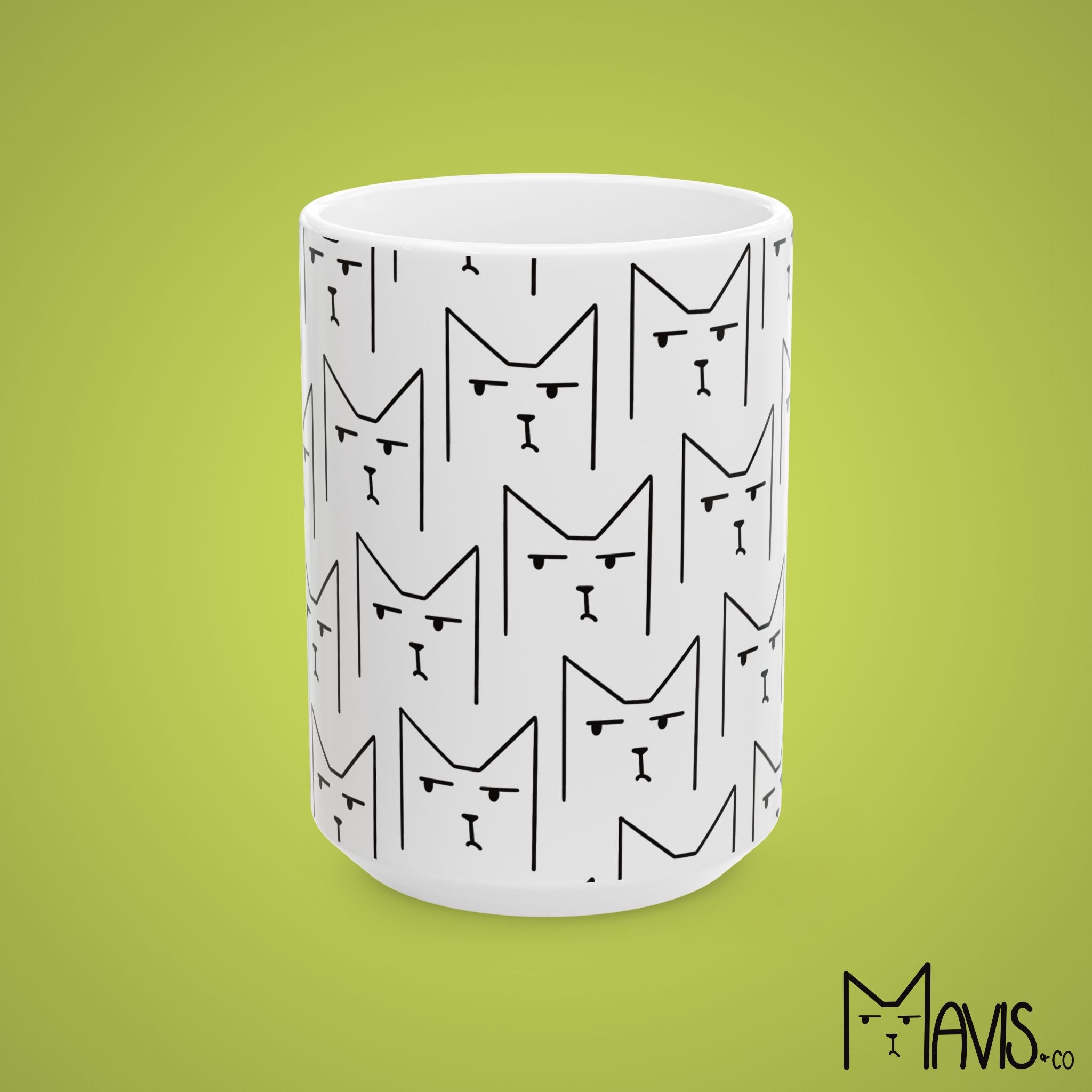 Grumpy Mavis Pattern Mug (11oz,15oz)