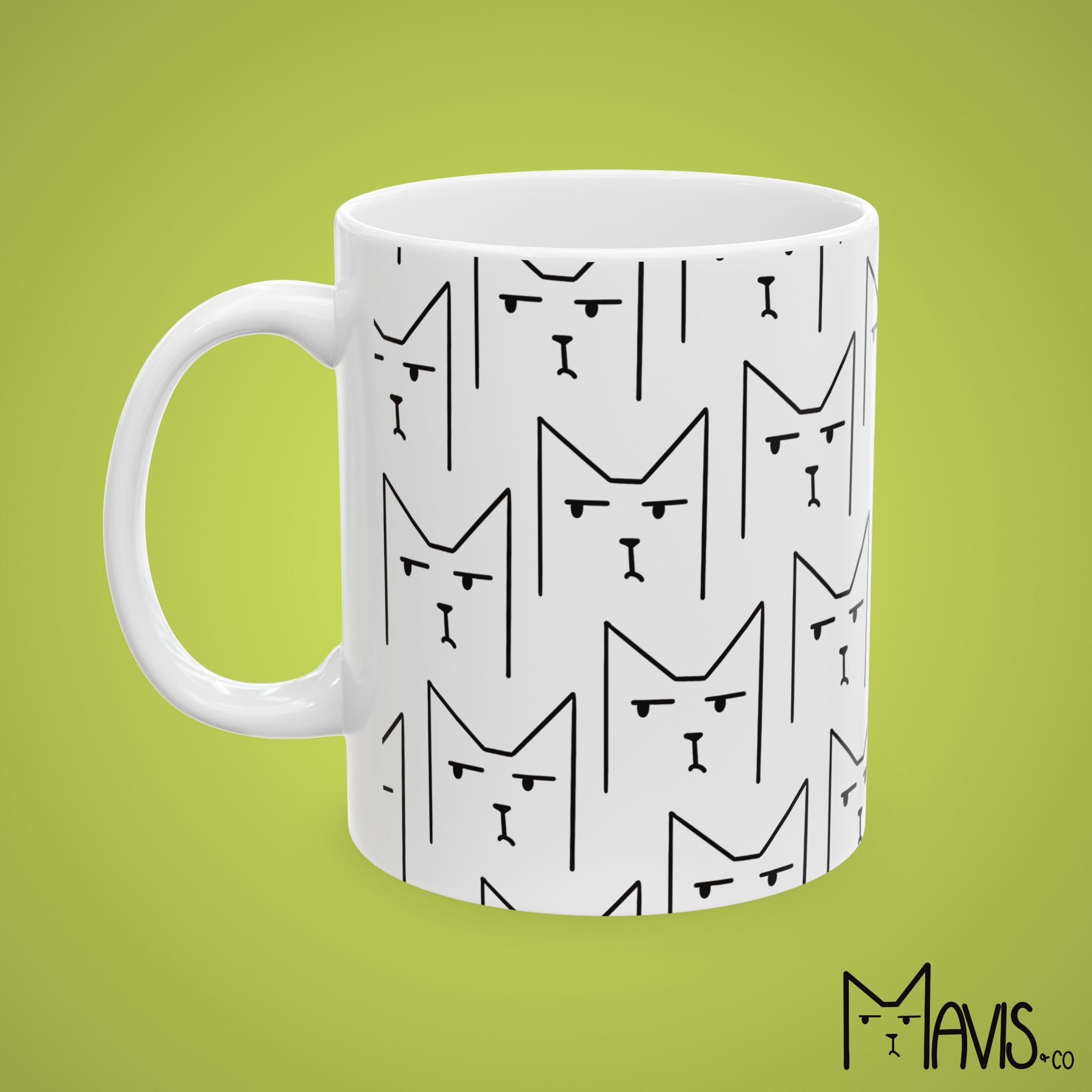 Grumpy Mavis Pattern Mug (11oz,15oz)