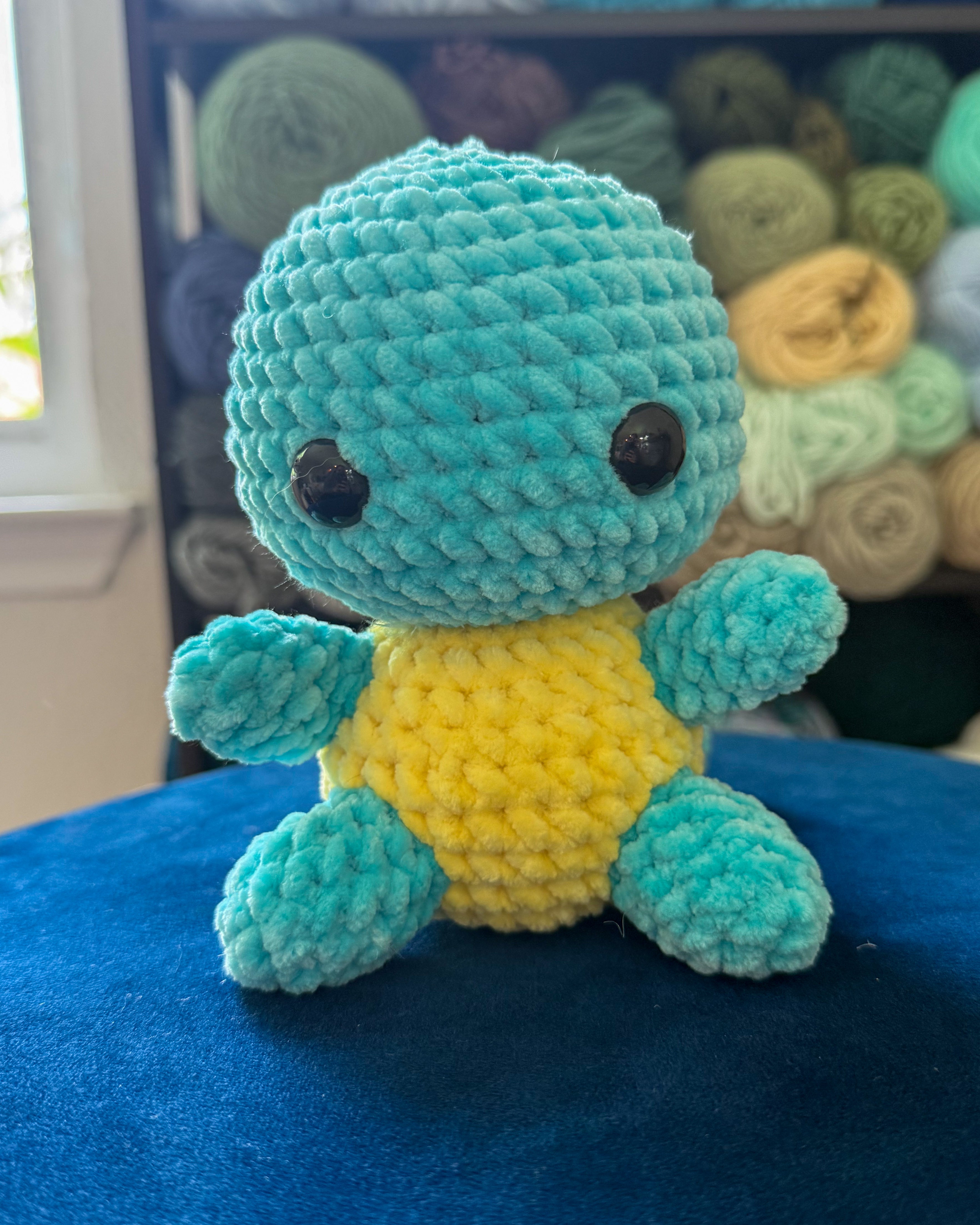 Water Turtle Friend - Blue Crochet Handmade Plushie
