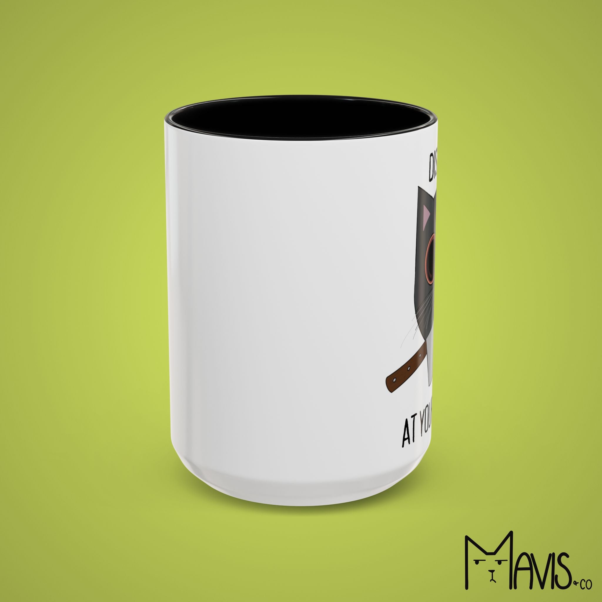 Disturb At Your Own Risk, Cat Knife Mug (11oz, 15oz)