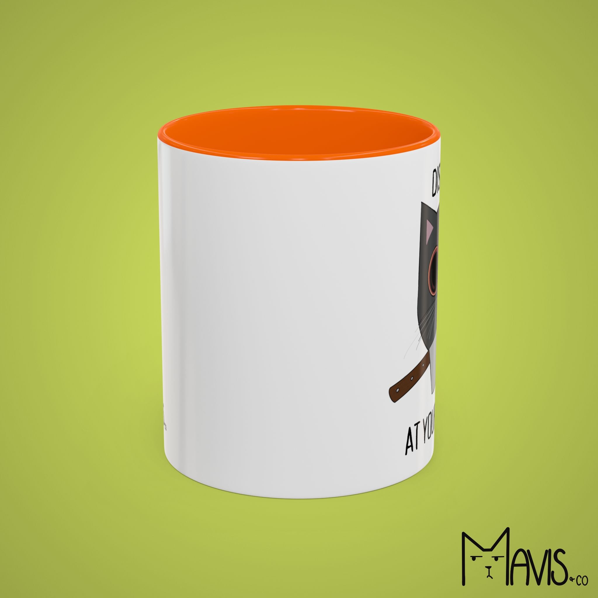 Disturb At Your Own Risk, Cat Knife Mug (11oz, 15oz)