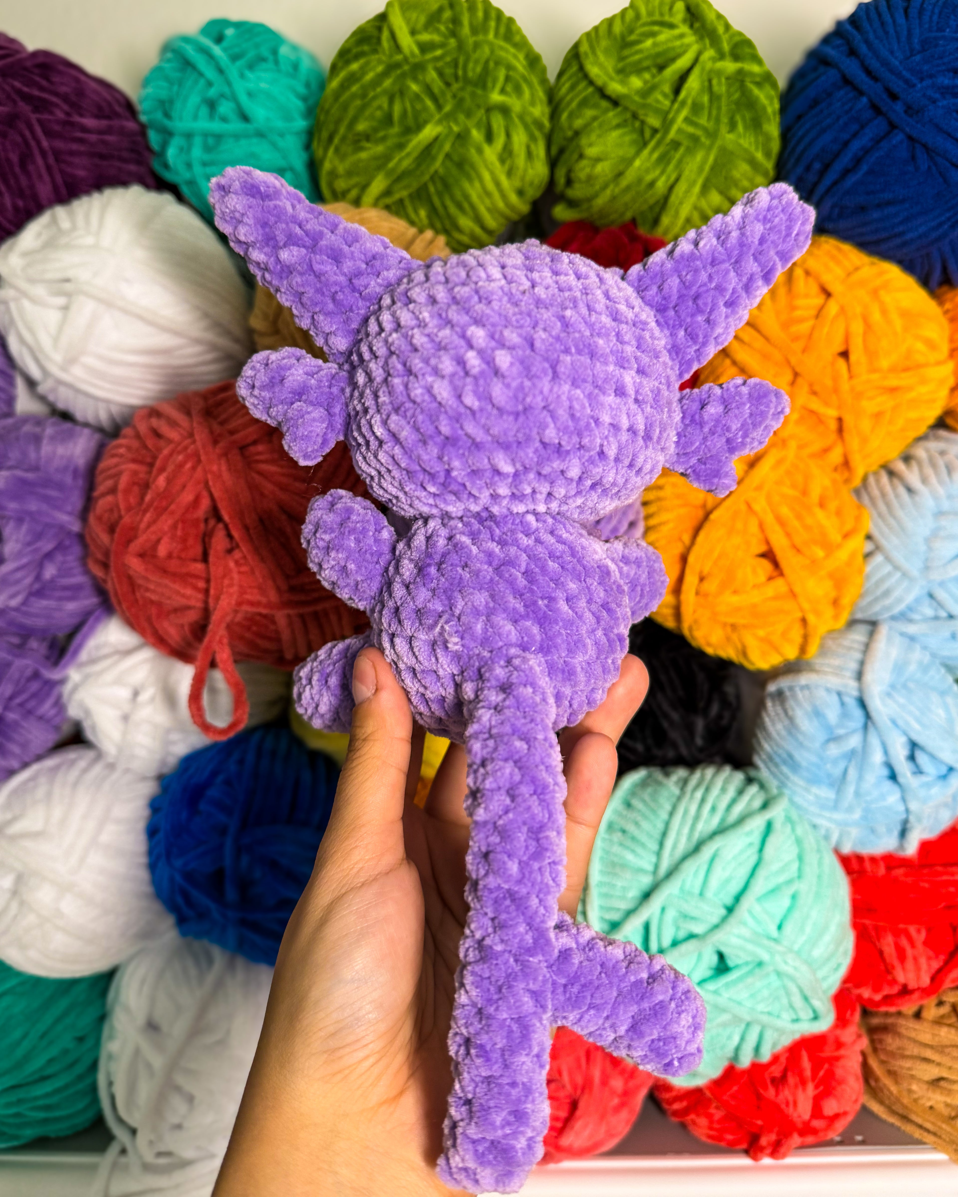 Lilac Mind Reader Fox Friend- Handmade Crochet Plush
