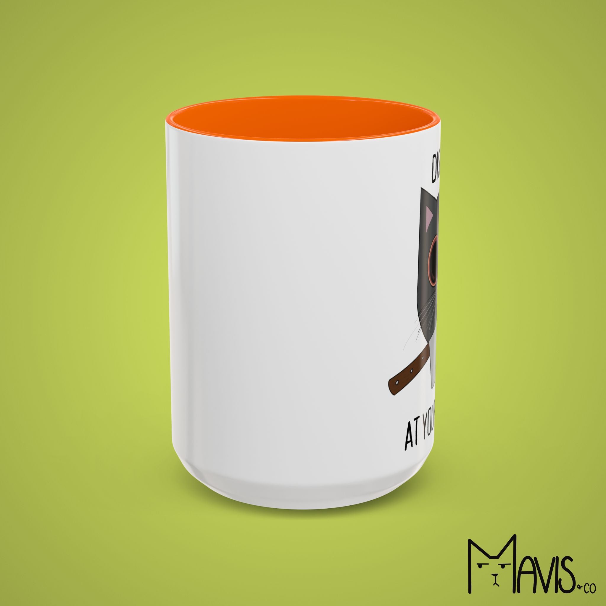 Disturb At Your Own Risk, Cat Knife Mug (11oz, 15oz)