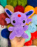 Lilac Mind Reader Fox Friend- Handmade Crochet Plush