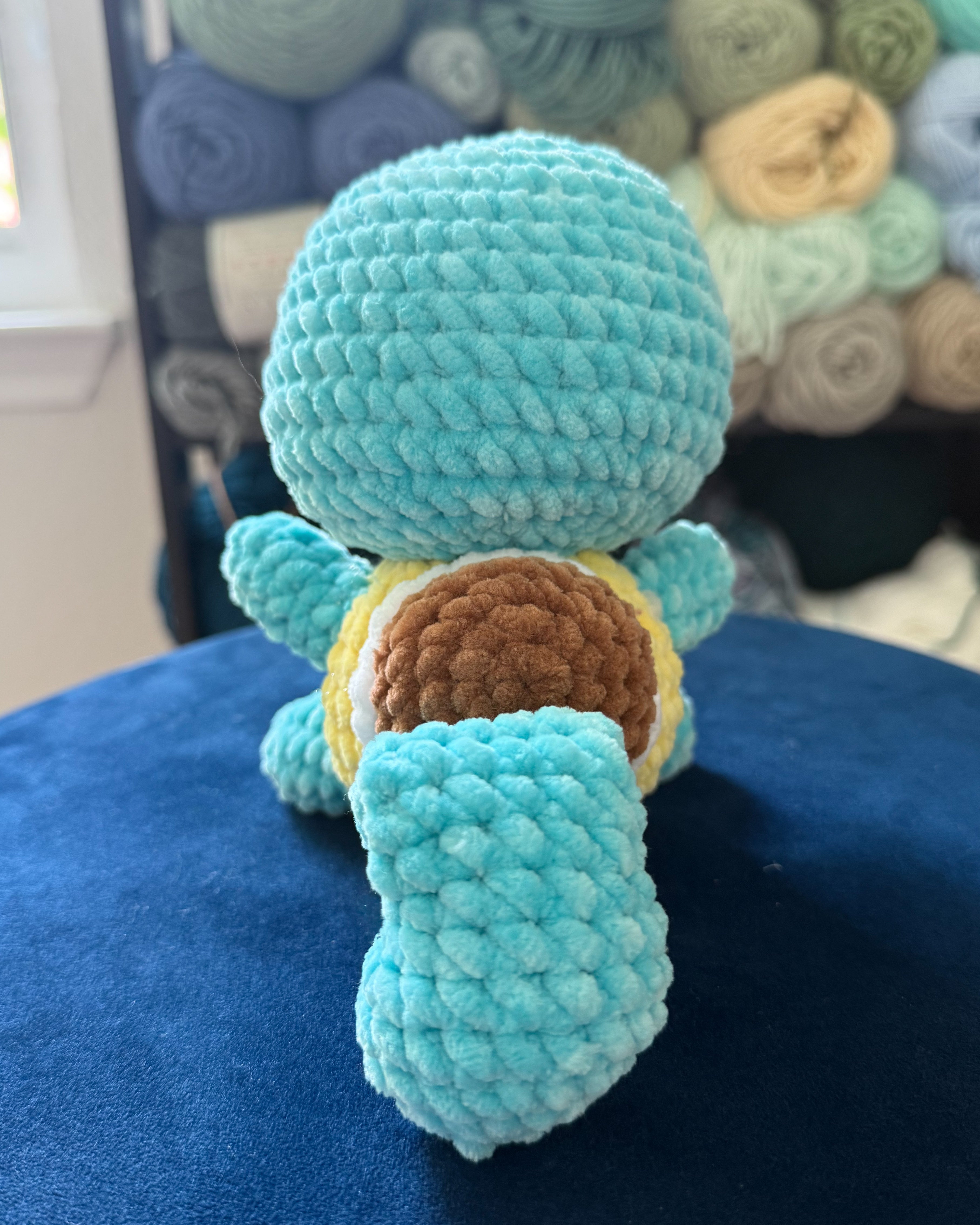Water Turtle Friend - Blue Crochet Handmade Plushie