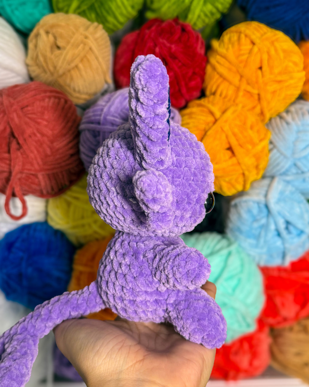 Lilac Mind Reader Fox Friend- Handmade Crochet Plush