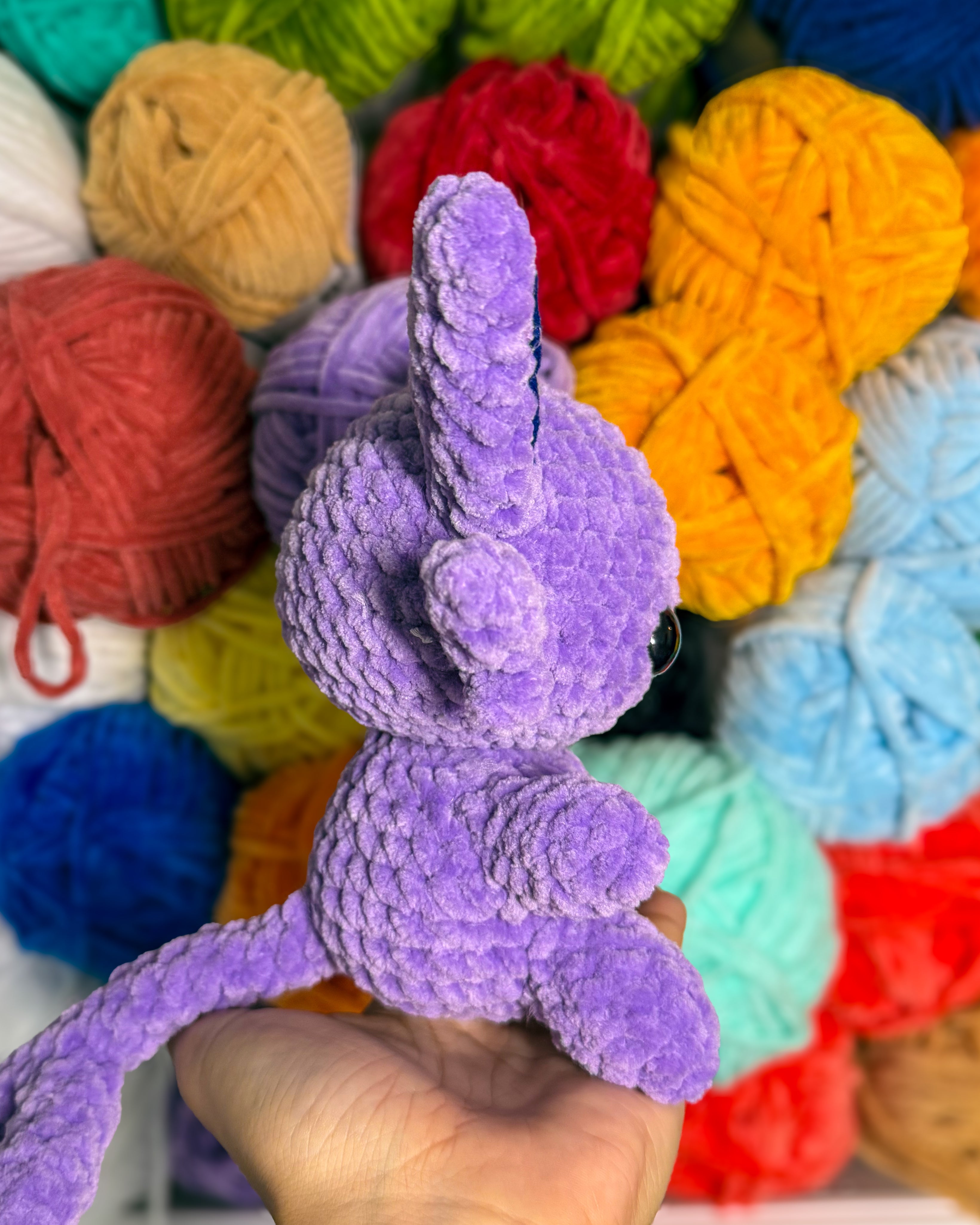 Lilac Mind Reader Fox Friend- Handmade Crochet Plush