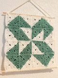 Geometric Pinwheel Crochet Wall Art
