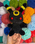 Dark Fox Friend- Handmade Crochet Plush