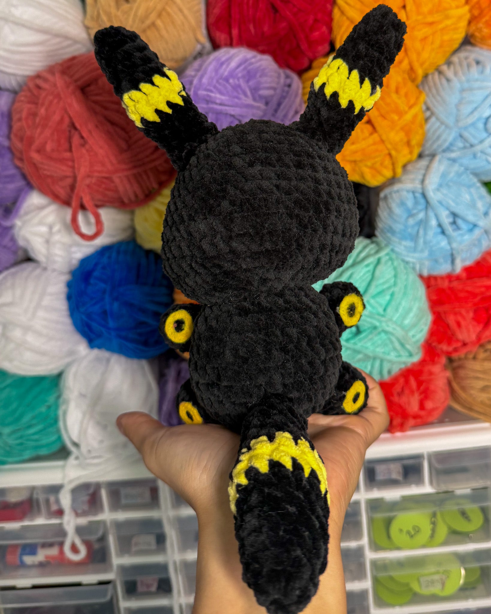 Dark Fox Friend- Handmade Crochet Plush