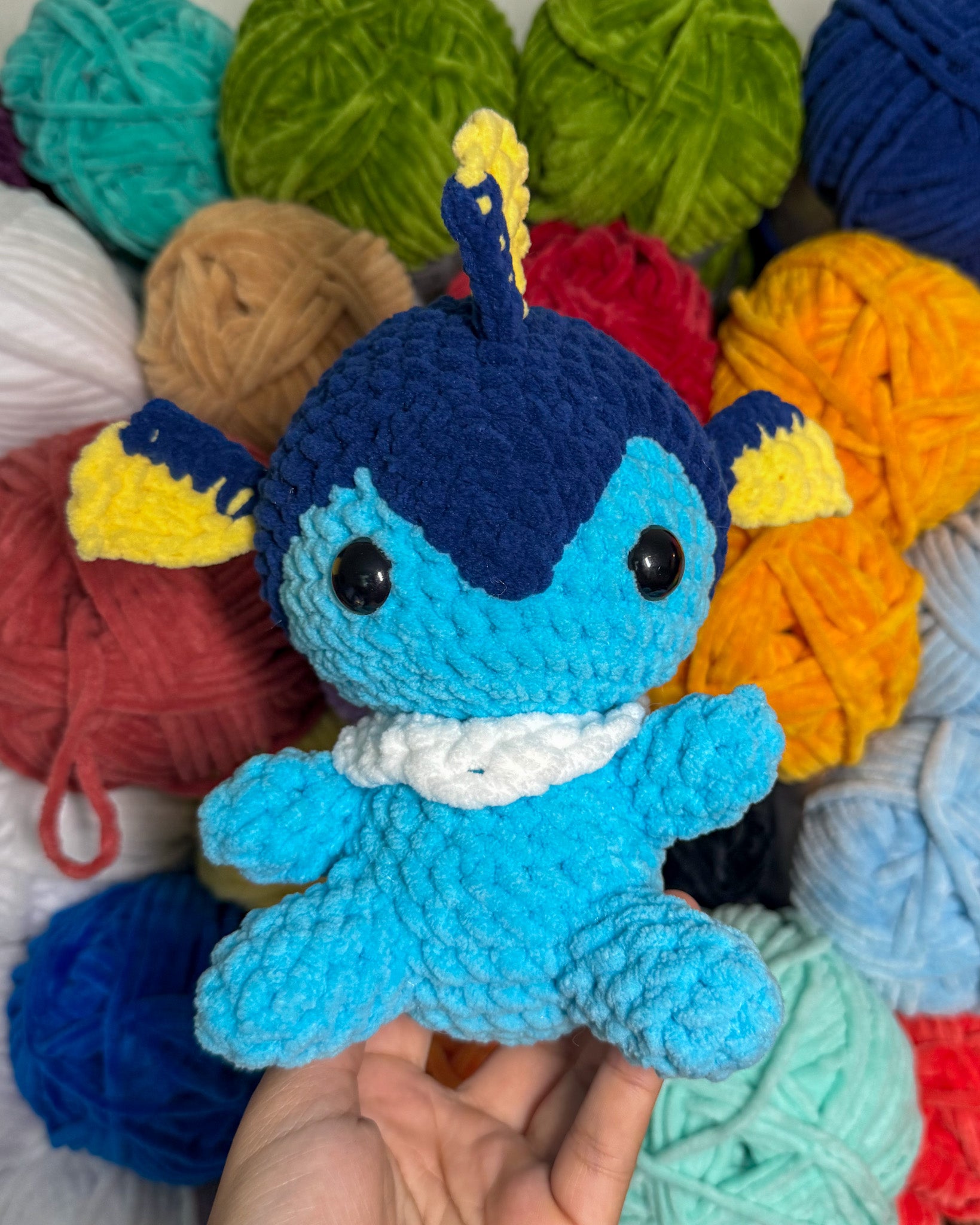 Water Fox Friend- Handmade Crochet Plush