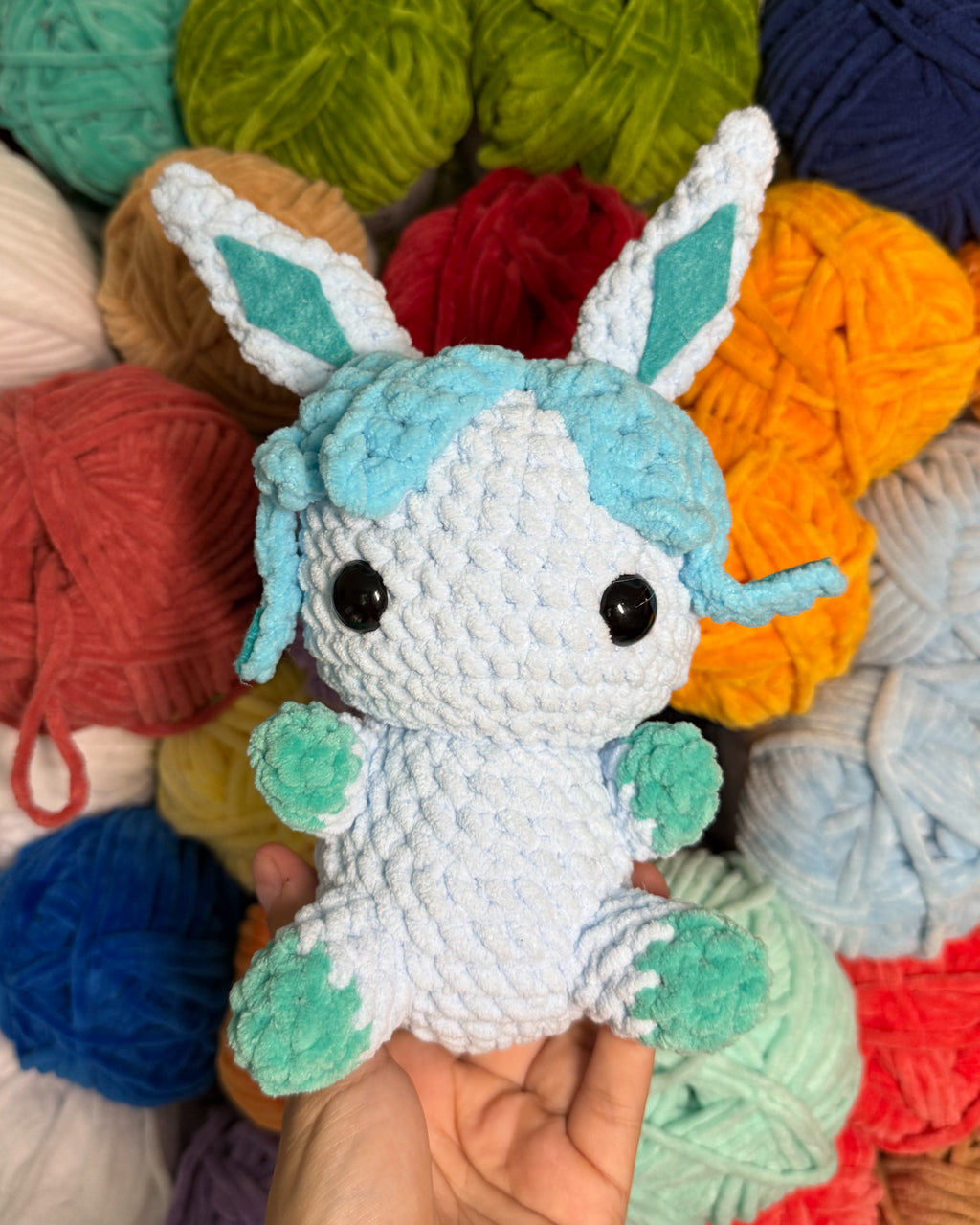 Ice Baby Fox Friend- Handmade Crochet Plush