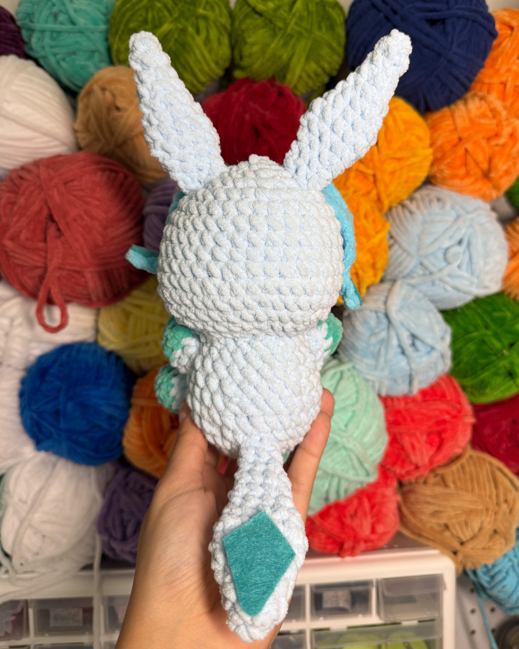 Ice Baby Fox Friend- Handmade Crochet Plush