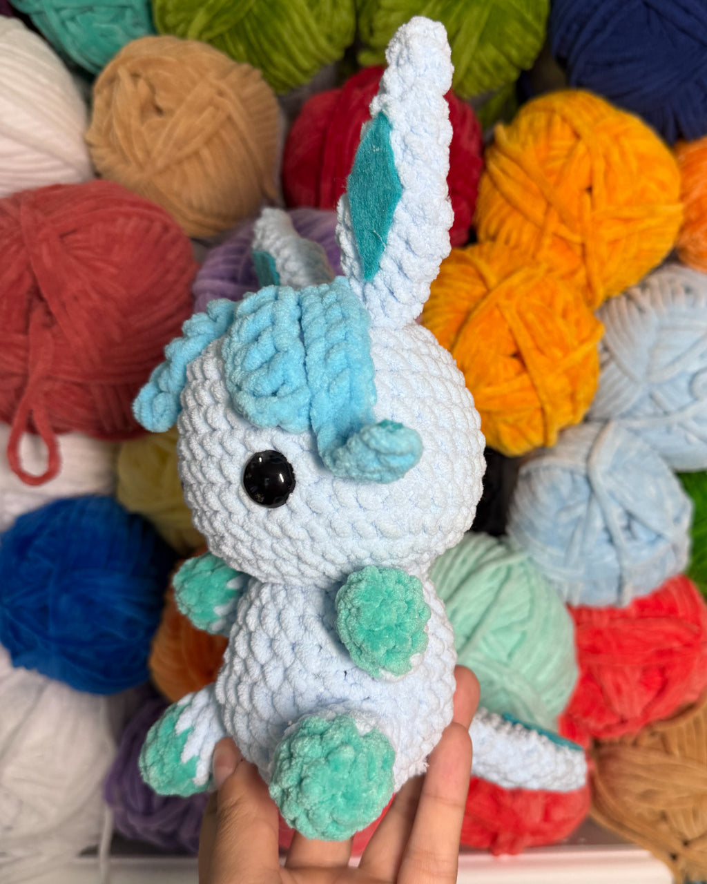 Ice Baby Fox Friend- Handmade Crochet Plush