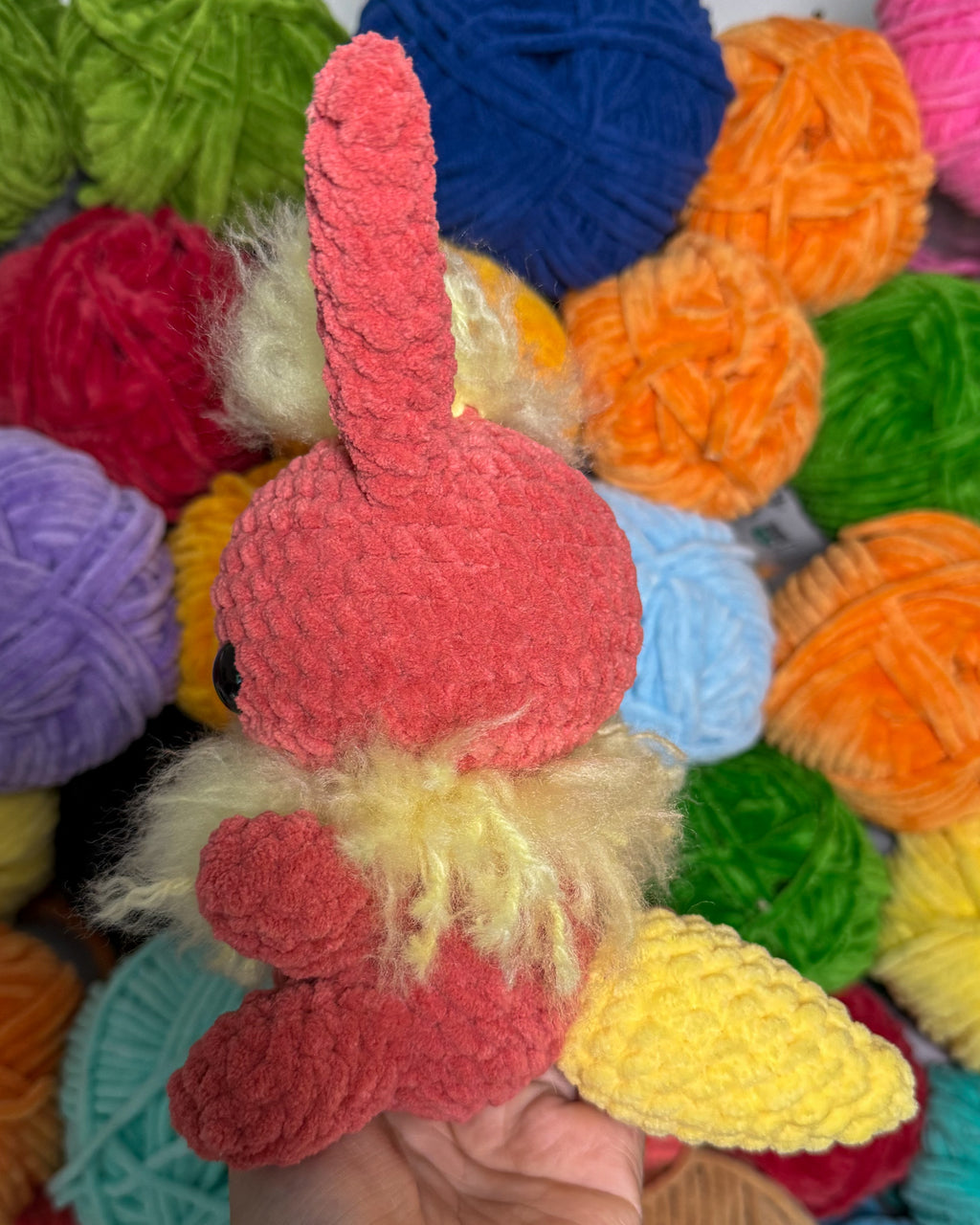 Fluffy Fire Fox Friend- Handmade Crochet Plush