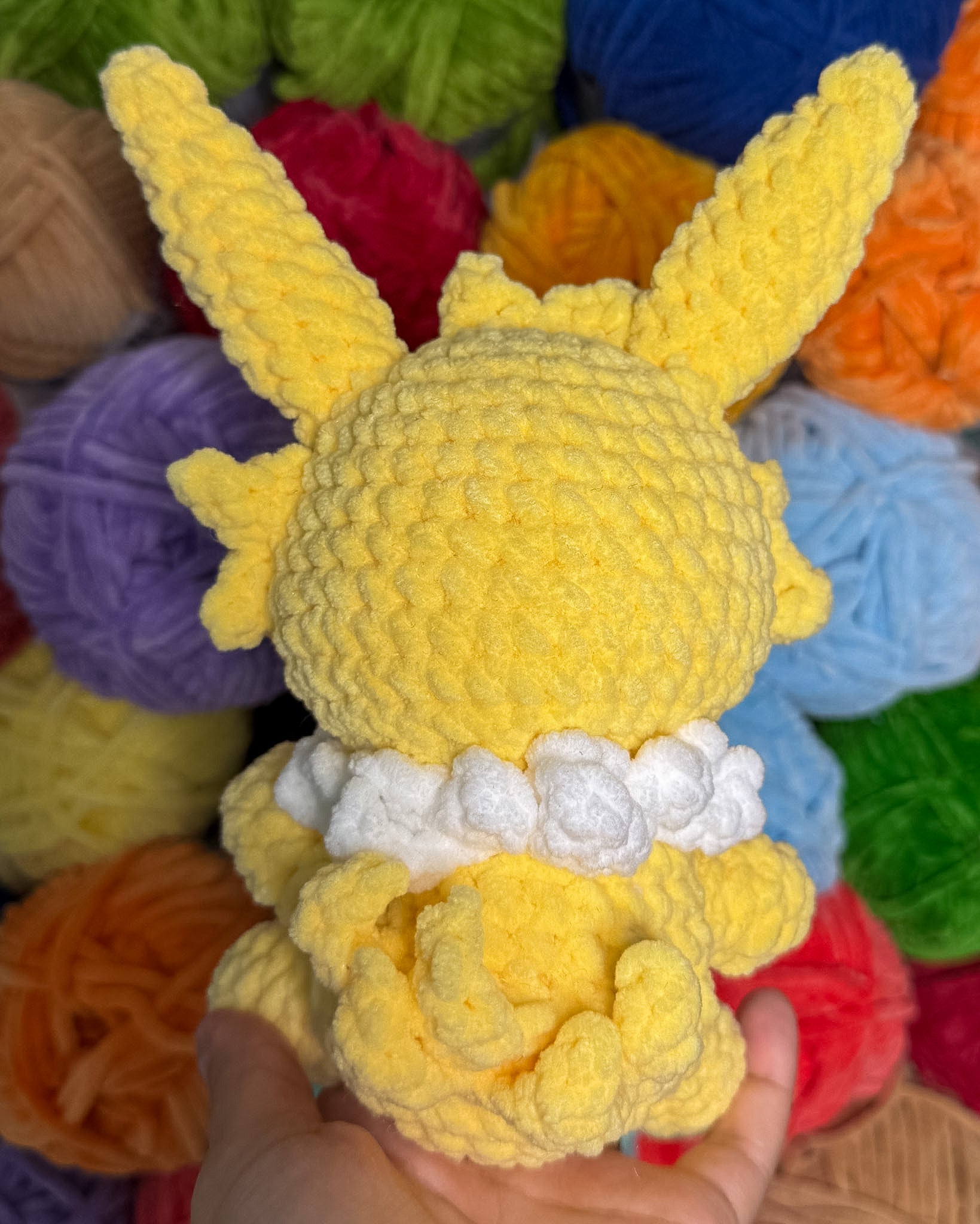 Electric Fox Friend- Handmade Crochet Plush
