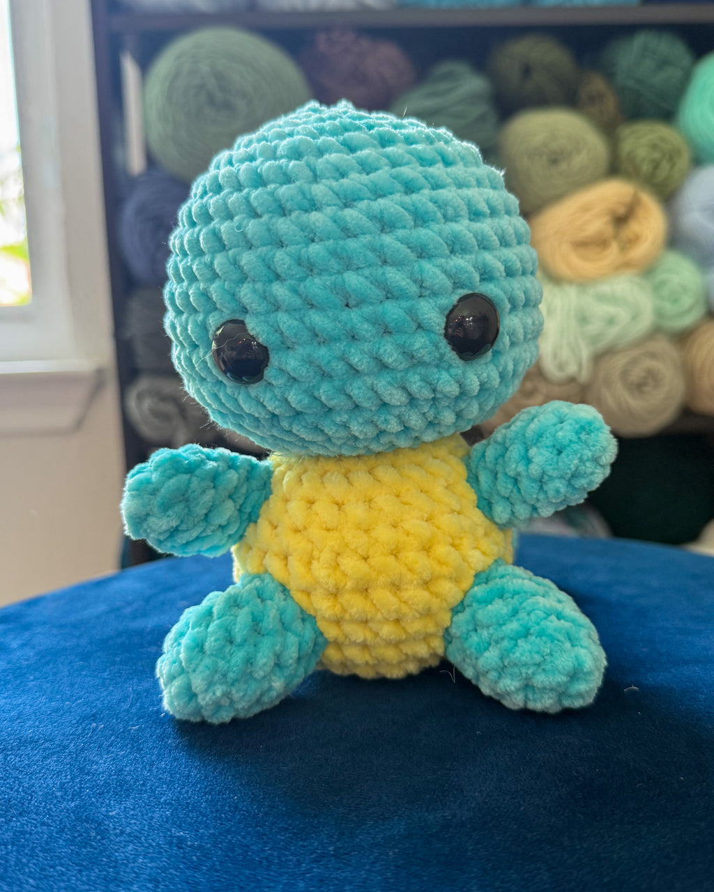 Water Turtle Friend - Blue Crochet Handmade Plushie