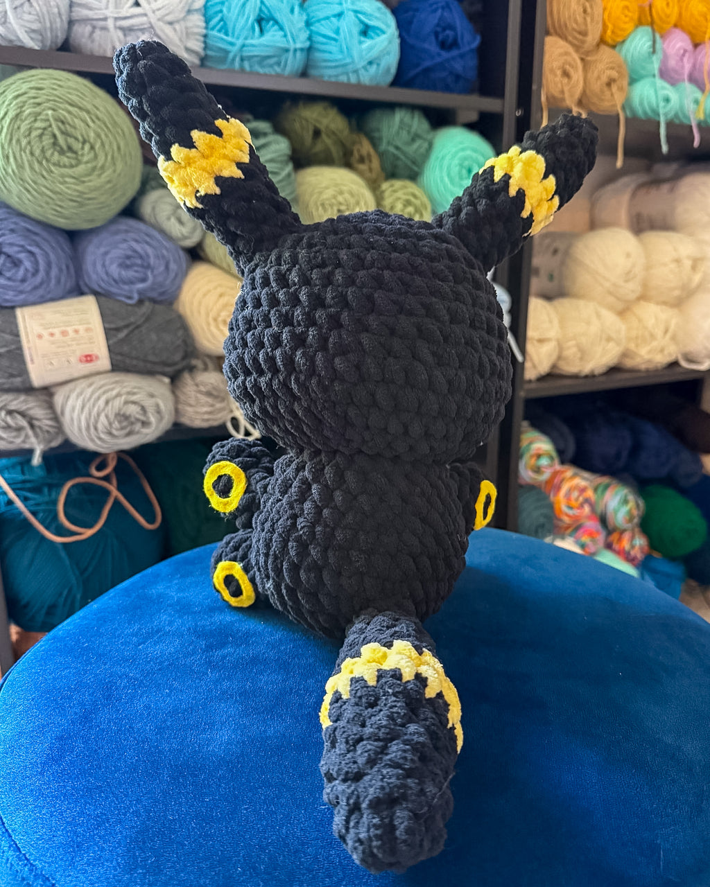 Mega Dark Fox Friend - Handmade Crochet Plush
