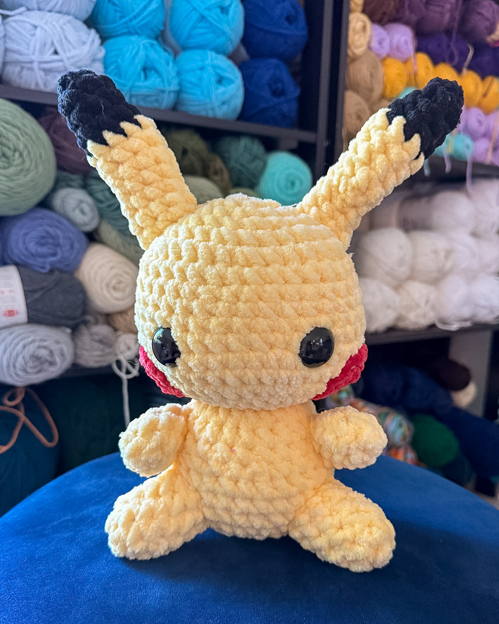 Mega Electric Mouse Friend - Handmade Crochet Plush