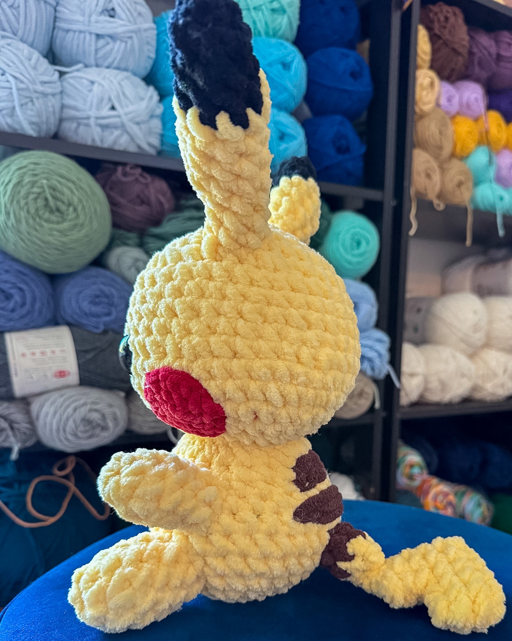 Mega Electric Mouse Friend - Handmade Crochet Plush