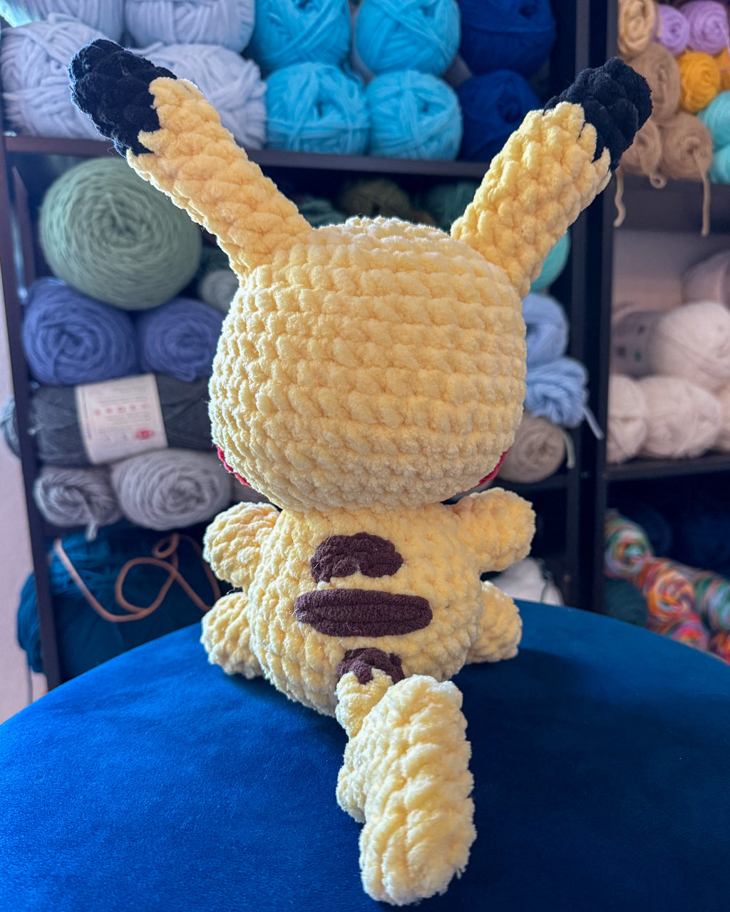 Mega Electric Mouse Friend - Handmade Crochet Plush