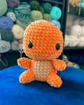 Fire Lizard Friend - Handmade Crochet Plush