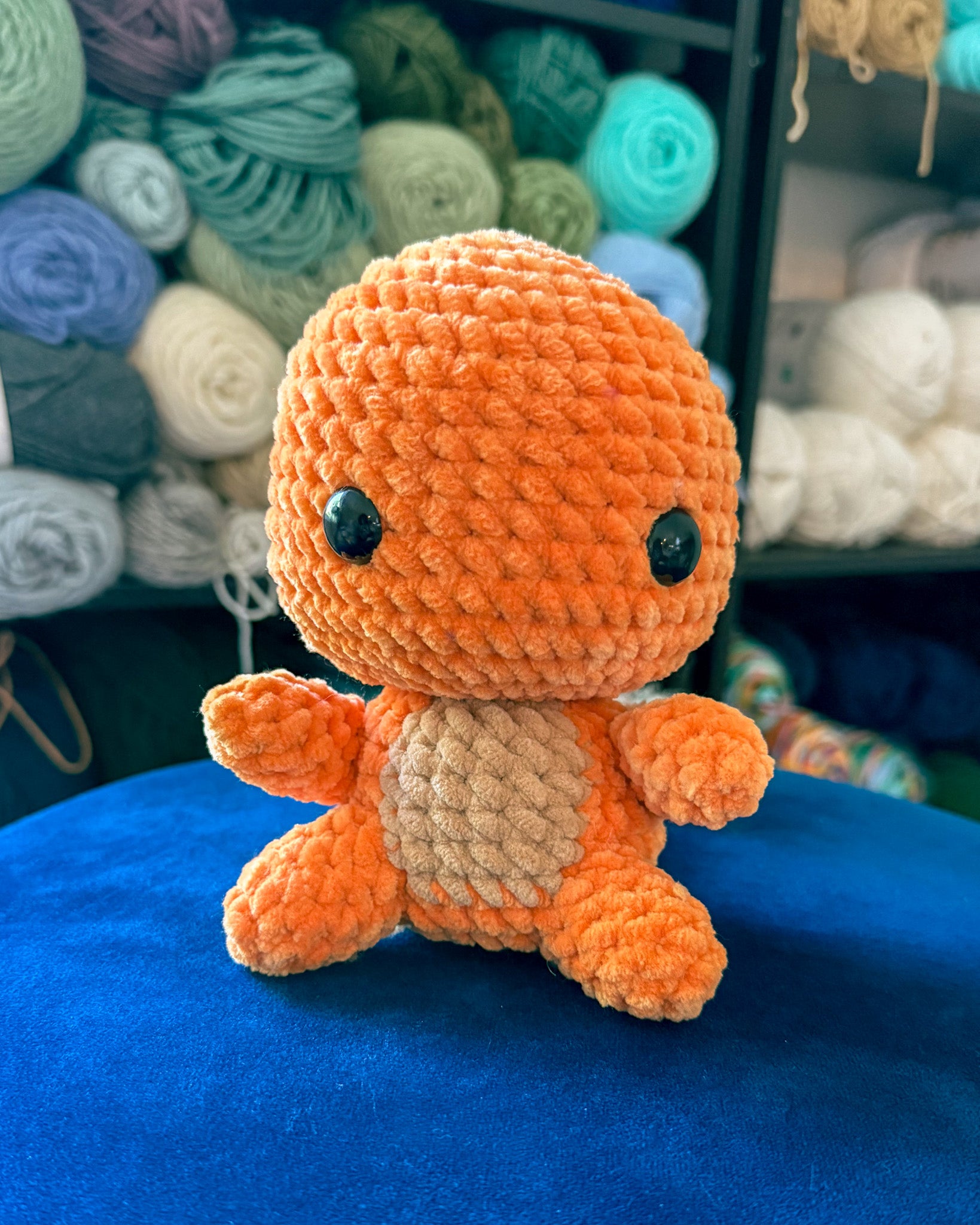 Fire Lizard Friend - Handmade Crochet Plush