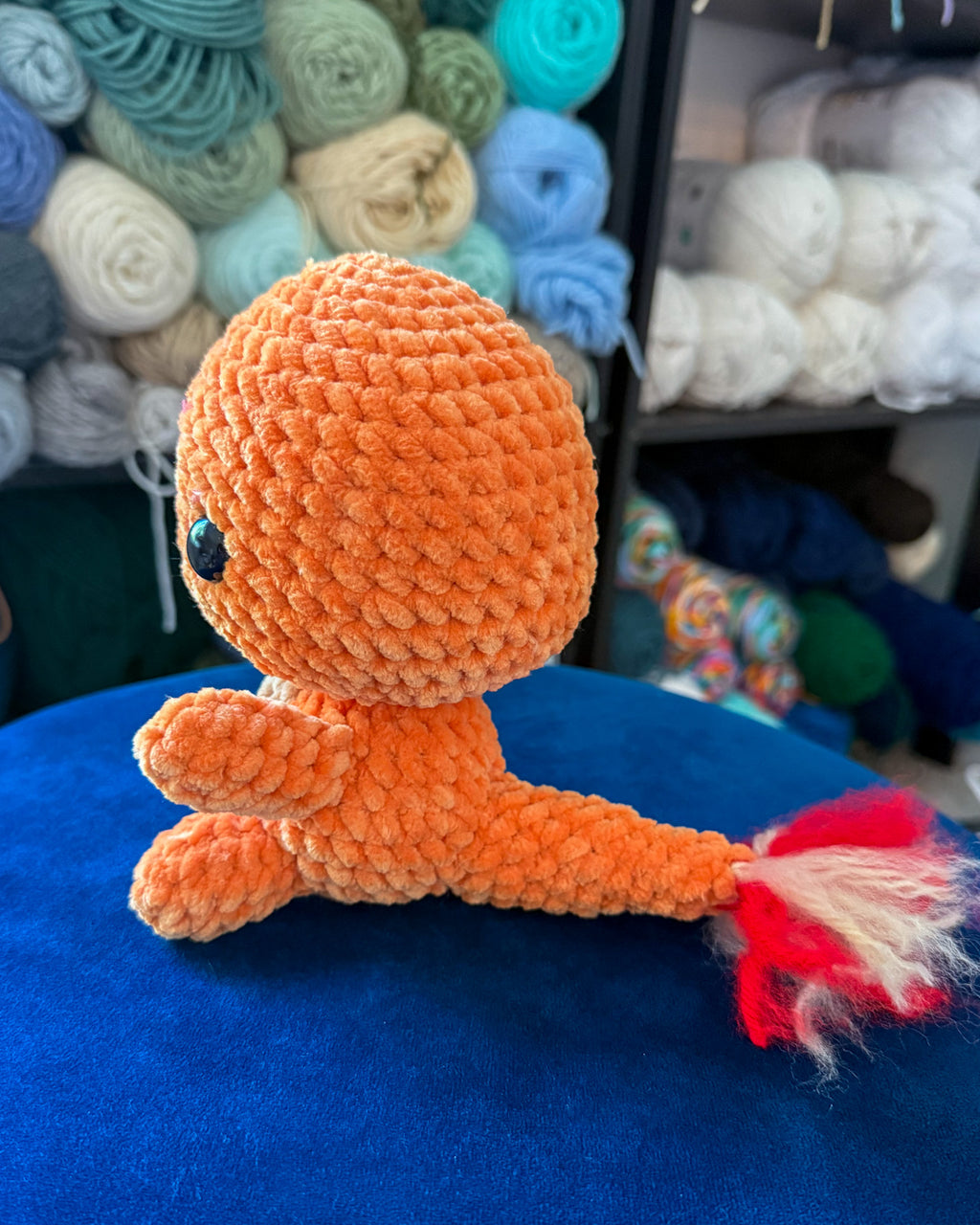 Fire Lizard Friend - Handmade Crochet Plush
