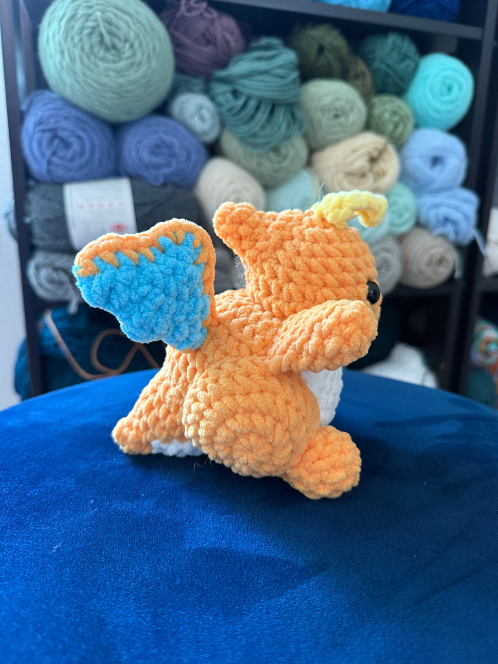 Baby Orange Dragon Friend- Handmade Crochet Plush