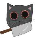 Knife Cat Sticker