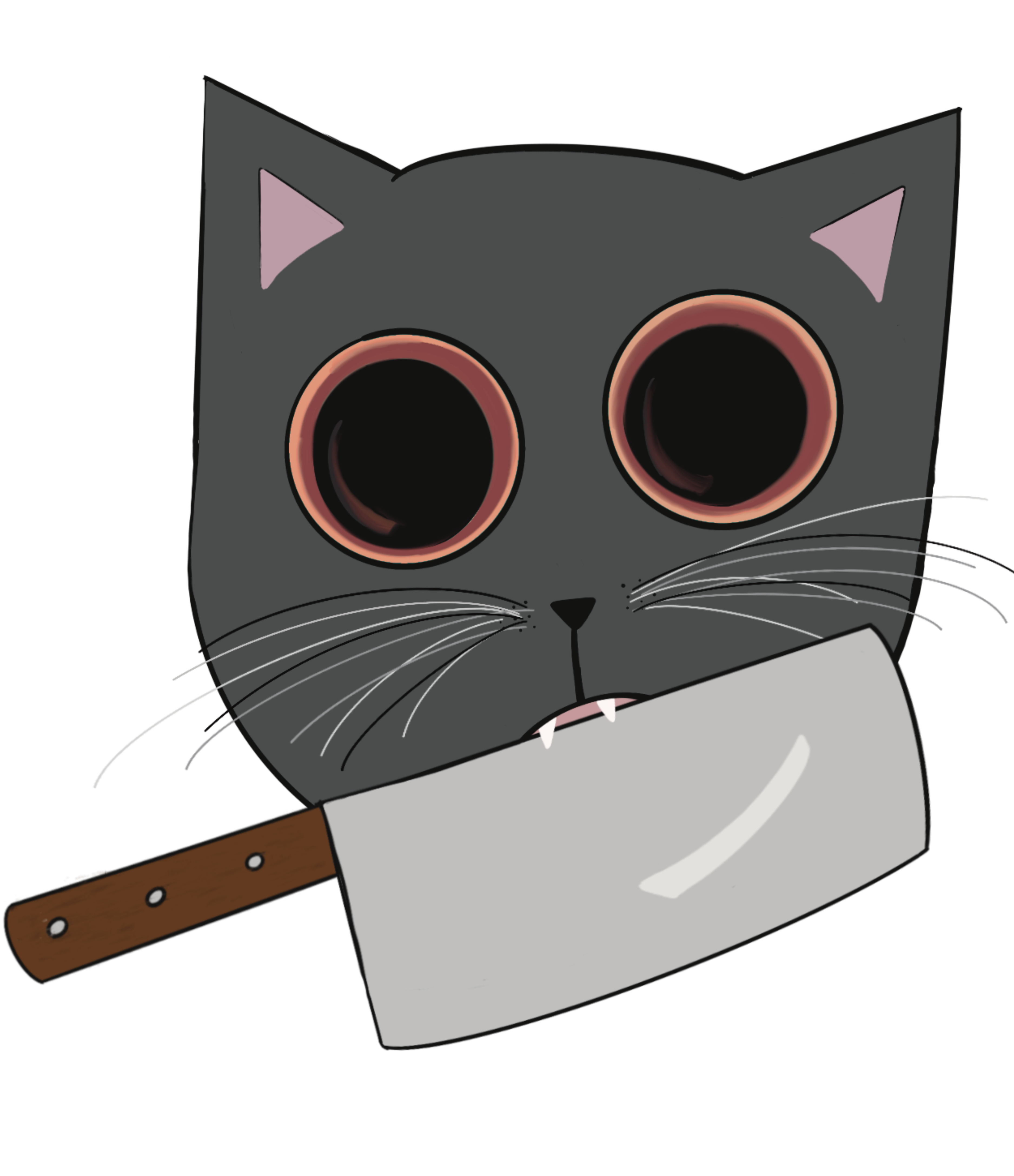 Knife Cat Sticker